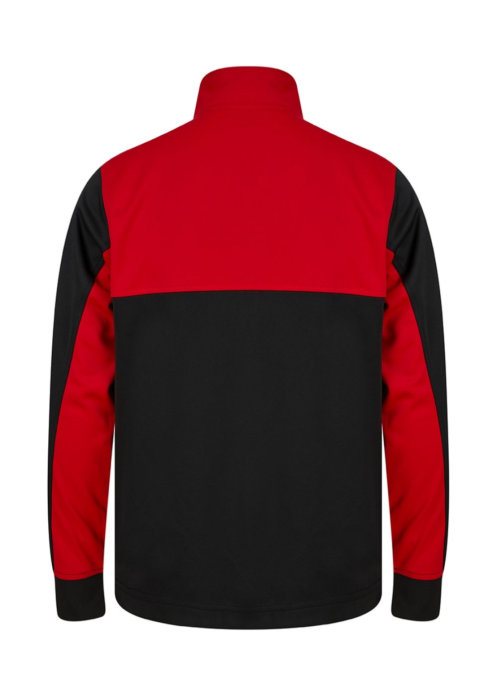 Kids' Quarter Zip Track Top in Black / Red (back)